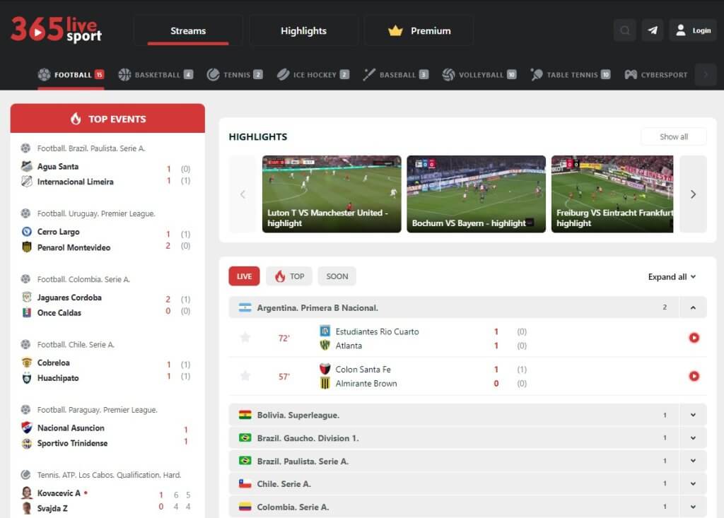 Another sports live streaming platform that makes a great Hesgoal alternative is 365livesport.