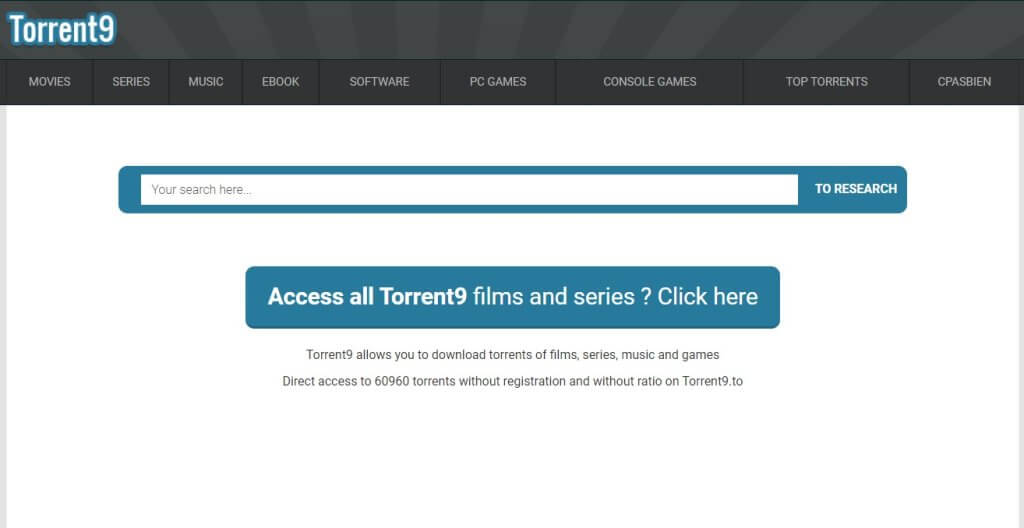 One of the things we like best about Torrent9 is its straightforward, no-nonsense torrenting experience. 