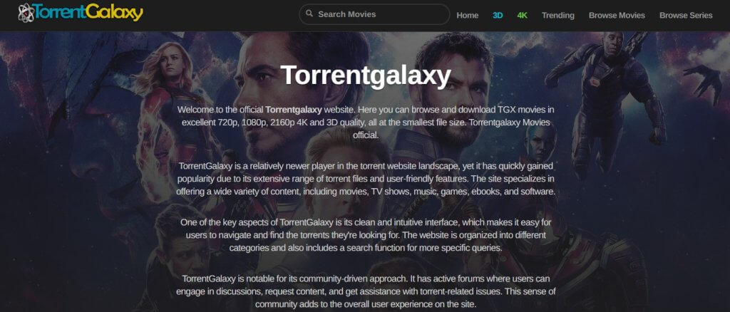 A relative newcomer that quickly earned its place as a go-to torrent site, TorrentGalaxy seems to be growing from strength to strength. 