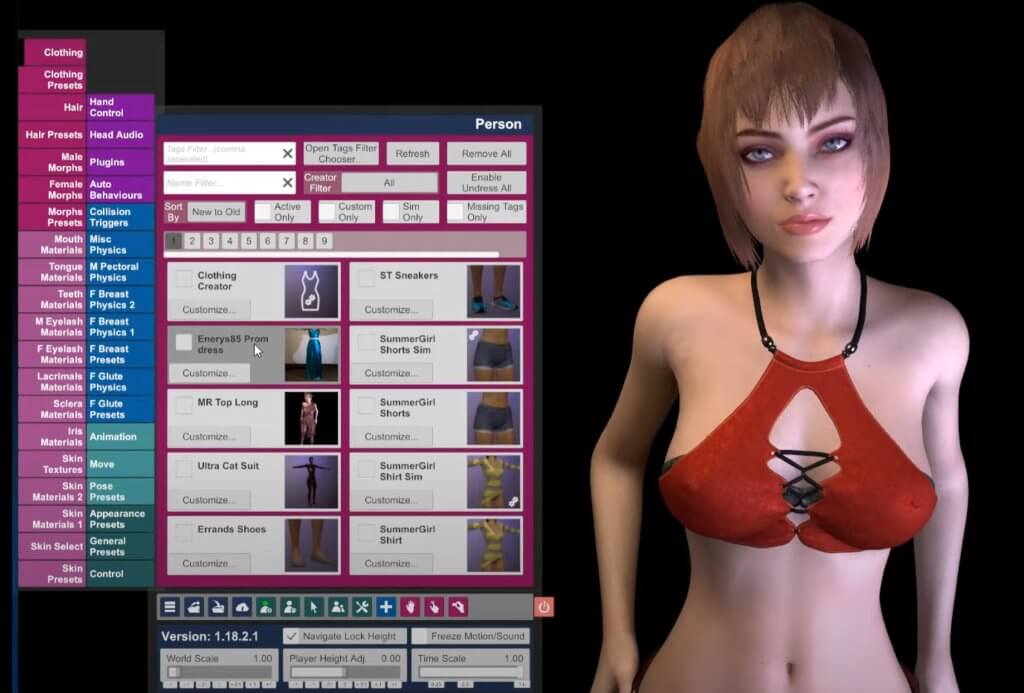 Virt-a-mate offers fine control over almost every aspect of character creation. 