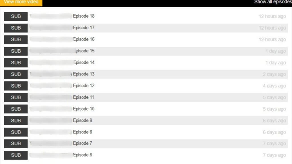 Episodes are easy to manage on KissAsian.