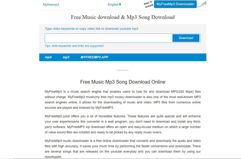 MyFreeMP3 is a robust music search engine.