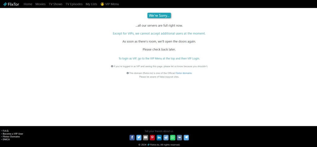 You need to pay to be a VIP user for consistent access to Flixtor.