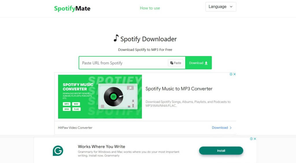 Like Spotifydown, SpotifyMate lets you input the Spotify link to download the track.