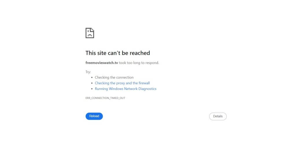 Freemovieswatch is currently inaccessible and not operating.